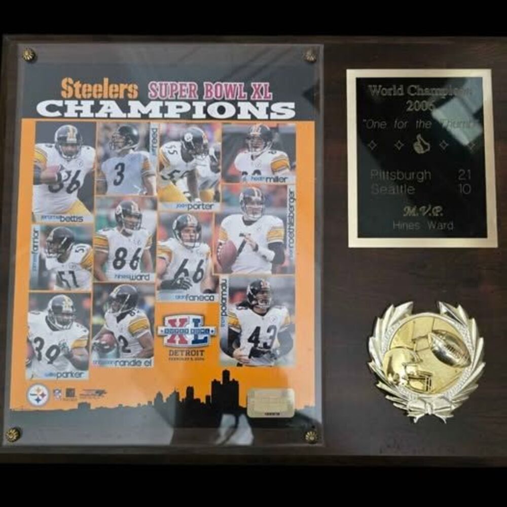 STEELERS SUPERBOWL XL CHAMPS PLAQUE from 2006